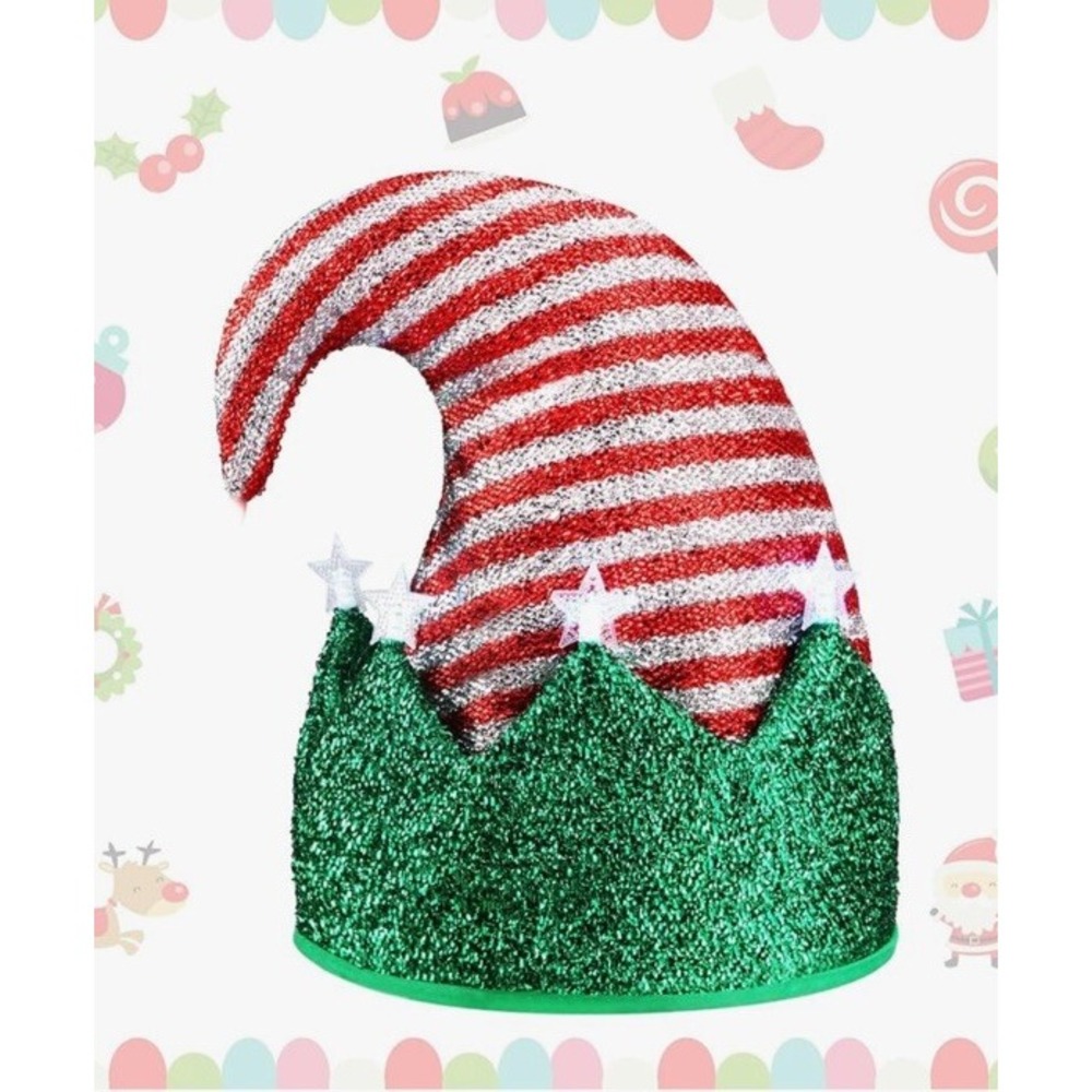 Shinymoon Christmas Felt Elf Hat With Jingle‎ Bell Christmas Elf Hat 6pcs